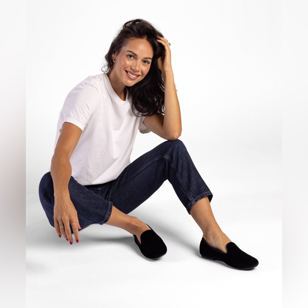 Birdies The Starling Loafer in Black Velvet with Faux Fur Lining